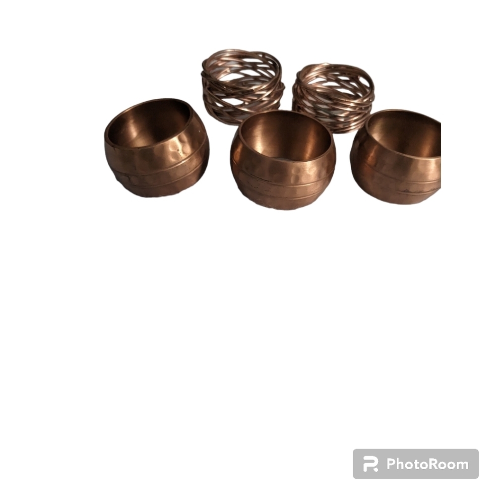 Napkin Rings. Copper. 5. - Picture 2 of 4